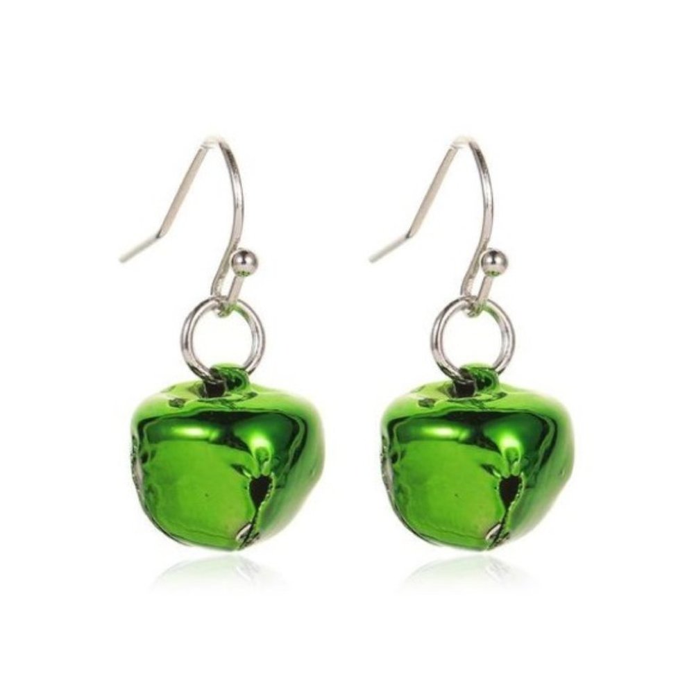 Green Jingle Bells Earrings